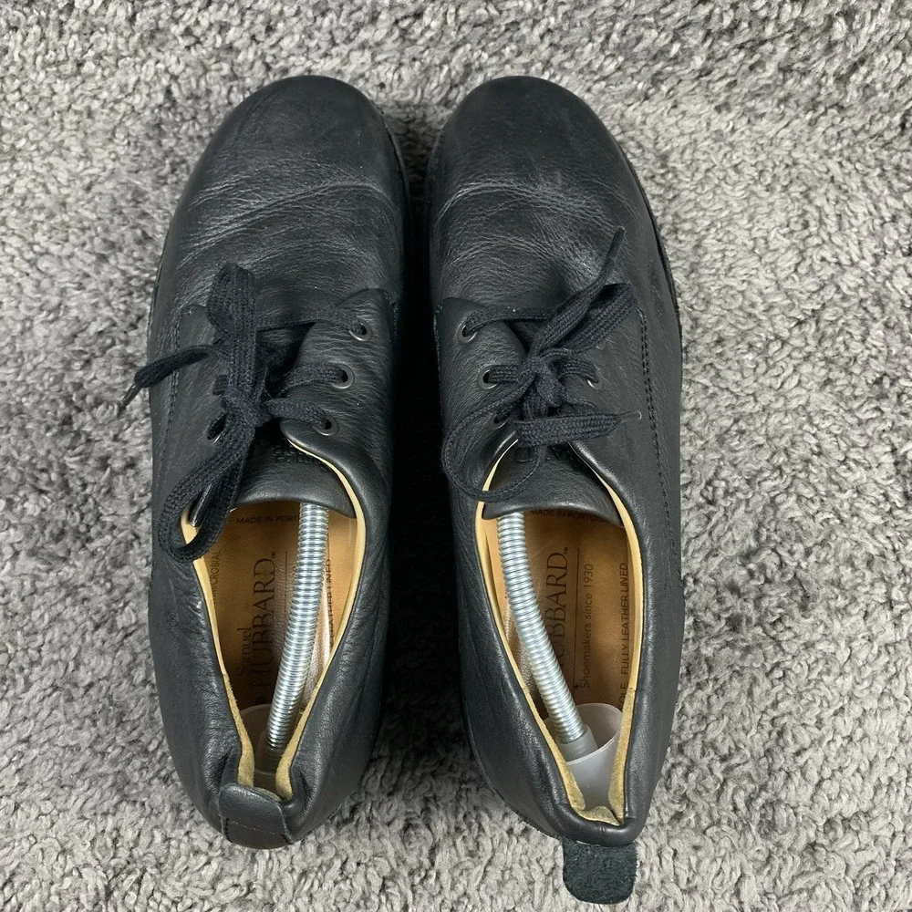 Samuel Hubbard Mens Shoes 12 W Black Leather Casual Comfort M1100